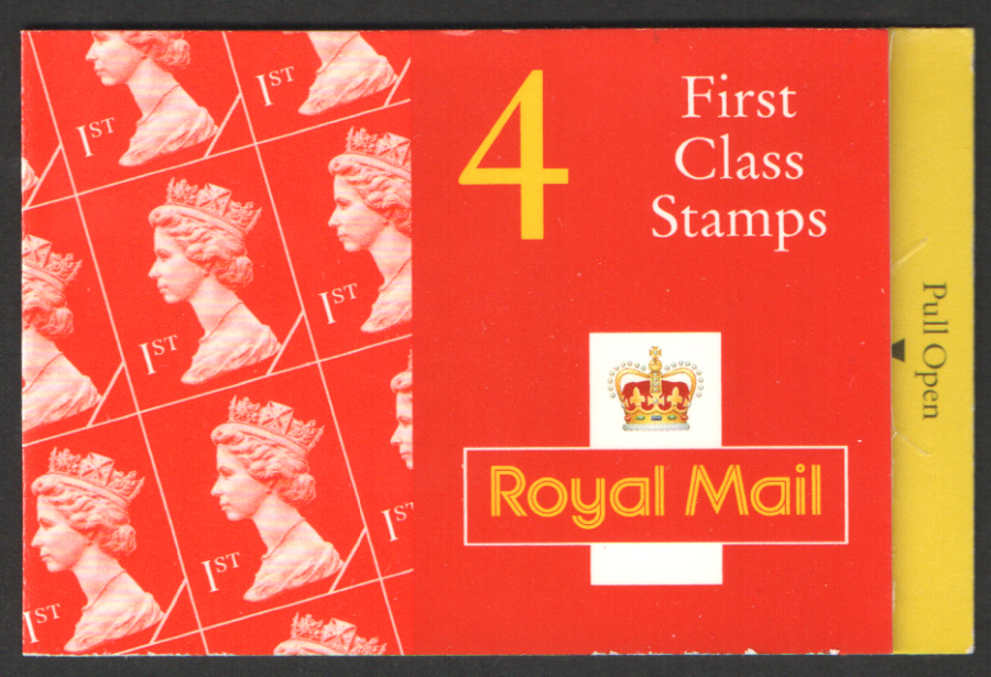(image for) HB8a / DB20(40) Cyl W34 W42 W45 Blue Fluor Walsall 4 x 1st Class Barcode Booklet