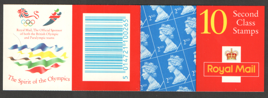 (image for) HC15 / DB16(20) Olympic Logos Harrison 10 x 2nd Class Barcode Booklet