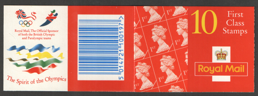 (image for) HD28 / DB20(44) Cyl W48 W36 W40 Olympic Logos Walsall 10 x 1st Class Barcode Booklet