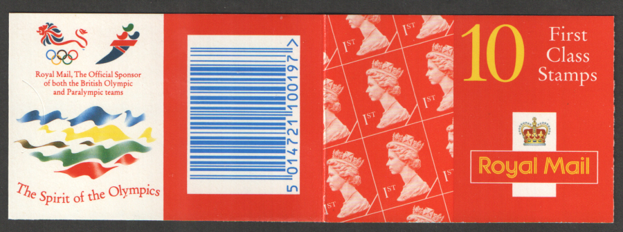 (image for) HD28 / DB20(44) Cyl W45 W33 W38 Olympic Logos Walsall 10 x 1st Class Barcode Booklet - Click Image to Close