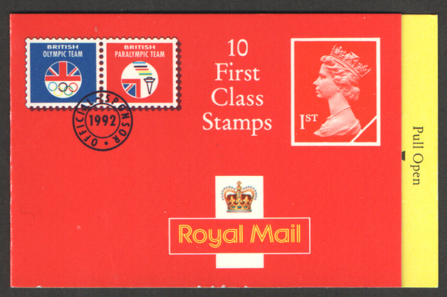 (image for) HD6 / DB17(17) Cyl B3 Blind Perf between stamps 4 & 5 Harrison 10 x 1st Class Barcode Booklet - Click Image to Close