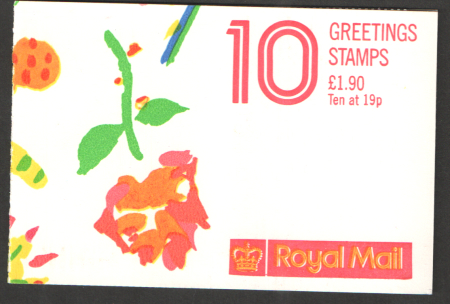 (image for) FY1 / DB13(1)/1 1989 Greetings Booklet perforated through gutter - Click Image to Close