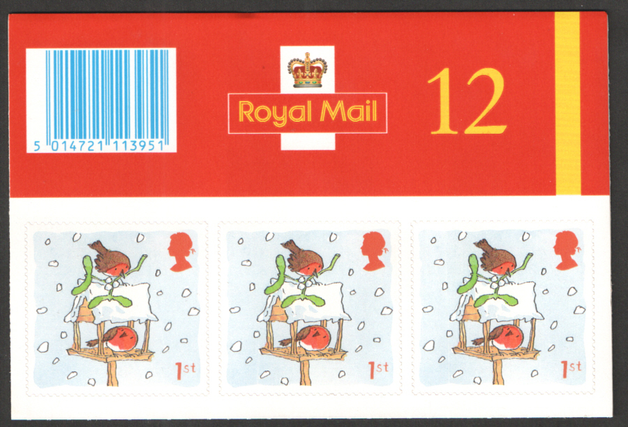 (image for) LX21 / SB6(1) Cyl 1A 2B 1C 1D 2E 2F 1G 2001 1st Class Christmas Booklet - Click Image to Close