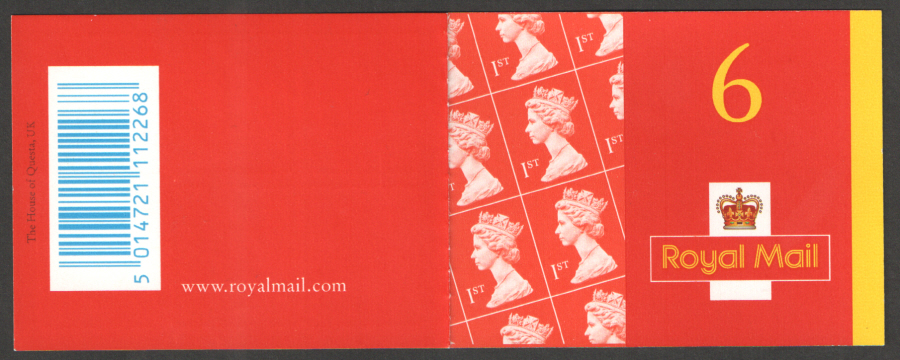 (image for) MB5 / SB1(9) Cyl Q1 (Q1) 2002 Questa 6 x 1st Class Booklet