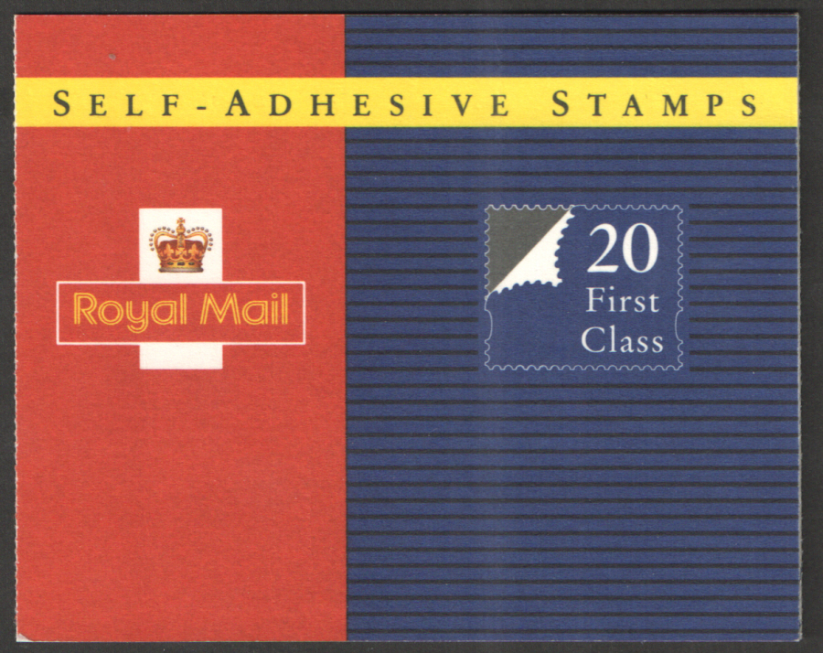 (image for) MG1 / SB1(1) Trial 1993 Self Adhesive 20 x 1st Class Booklet with blank white labels - Click Image to Close
