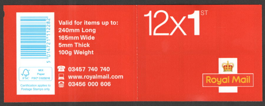 (image for) MF7 / SB1(22)C New Tel. No. M14L / MTIL 12 x 1st Class Booklet - Click Image to Close