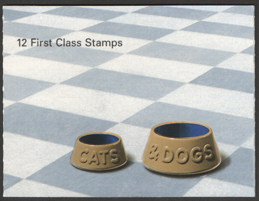 (image for) PM1 / SB3(1) Inset Left Band 2001 Cats & Dogs 12 x 1st Class Booklet