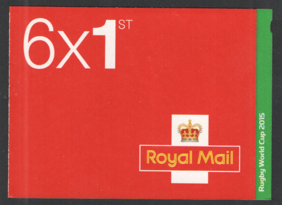 (image for) PM49 / SB3(49) Cyl W1 2015 Rugby World Cup 6 x 1st Class Booklet - Click Image to Close