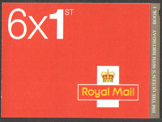 (image for) PM50 / SB3(50) Cyl W1 2016 HM the Queen's 90th Birthday (I) 6 x 1st Class Booklet
