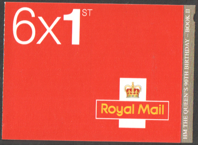 (image for) PM51 / SB3(51) Cyl W1 2016 HM the Queen's 90th Birthday (II) 6 x 1st Class Booklet - Click Image to Close