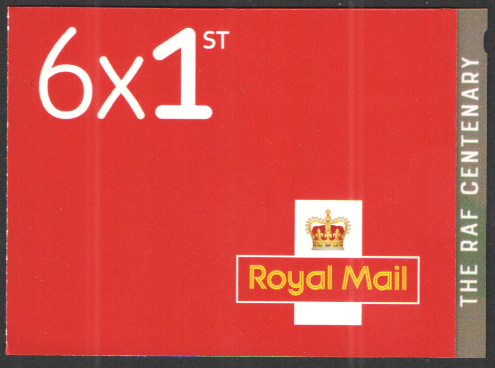 (image for) PM59 / SB3(59) SBP2u Cyl W1 2018 RAF Centenary 6 x 1st Class Booklet - Click Image to Close