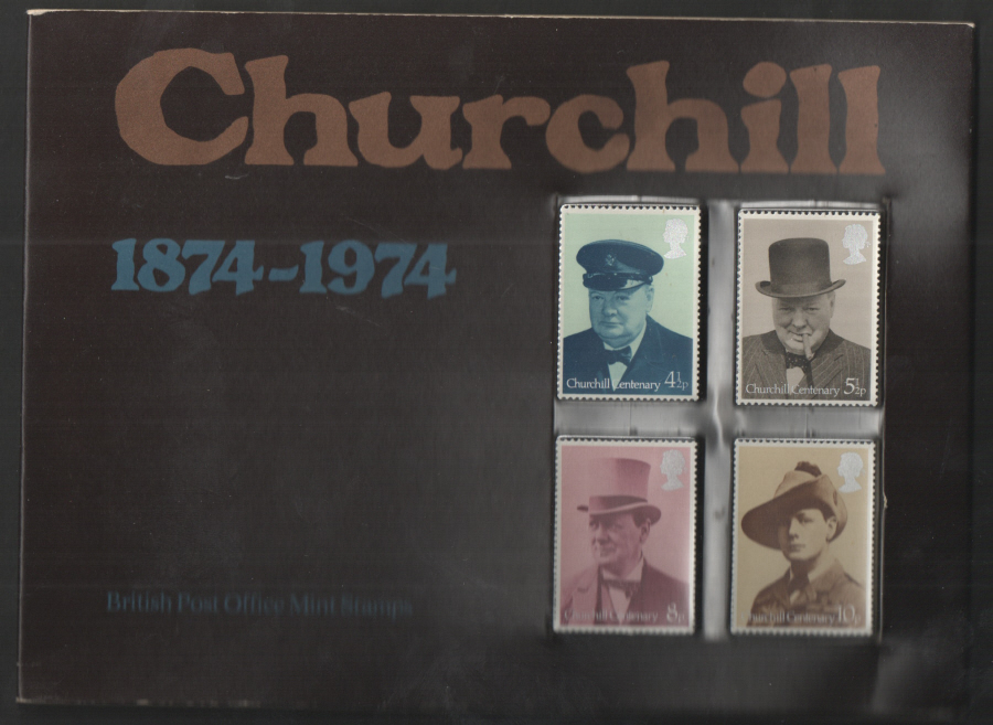 (image for) 1974 Winston Churchill Souvenir Book / Folder - Click Image to Close