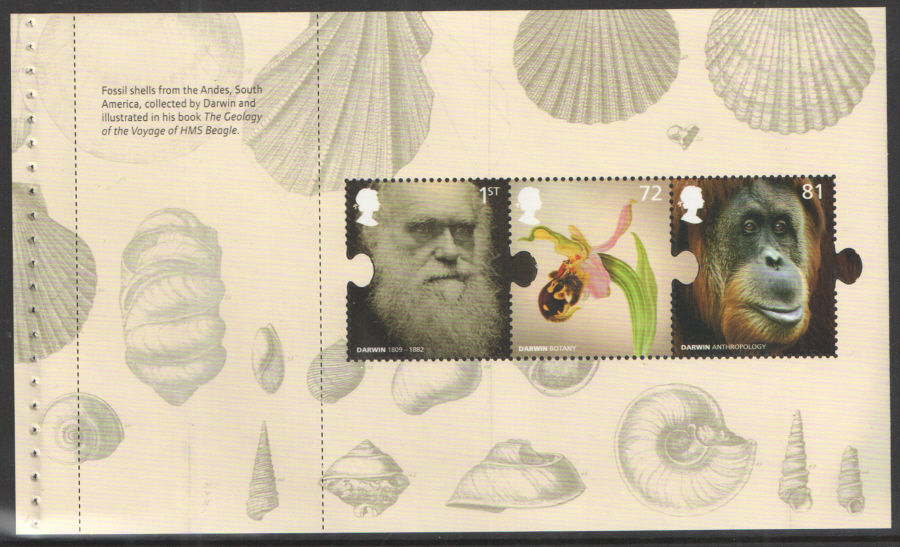 (image for) Pane DP401 from 2009 Charles Darwin Prestige Booklet