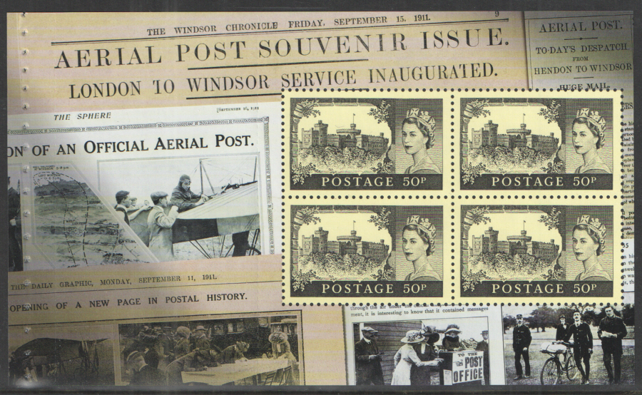 (image for) Pane DP438 from 2011 Aerial Post Centenary Prestige Booklet - Click Image to Close