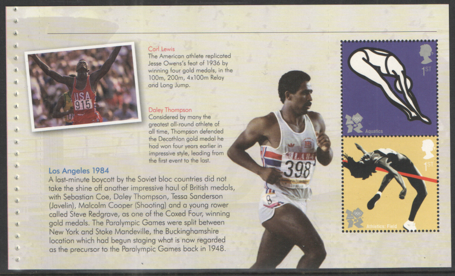(image for) Pane DP450 from 2012 London Olympics Prestige Booklet