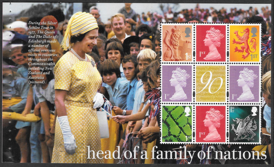 (image for) Pane DP500 from 2016 HM the Queen's 90th Birthday Prestige Booklet - Click Image to Close