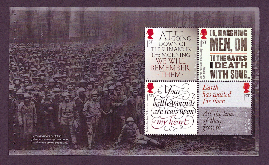 (image for) Pane DP536 from 2018 "Great War 1918" Prestige Booklet