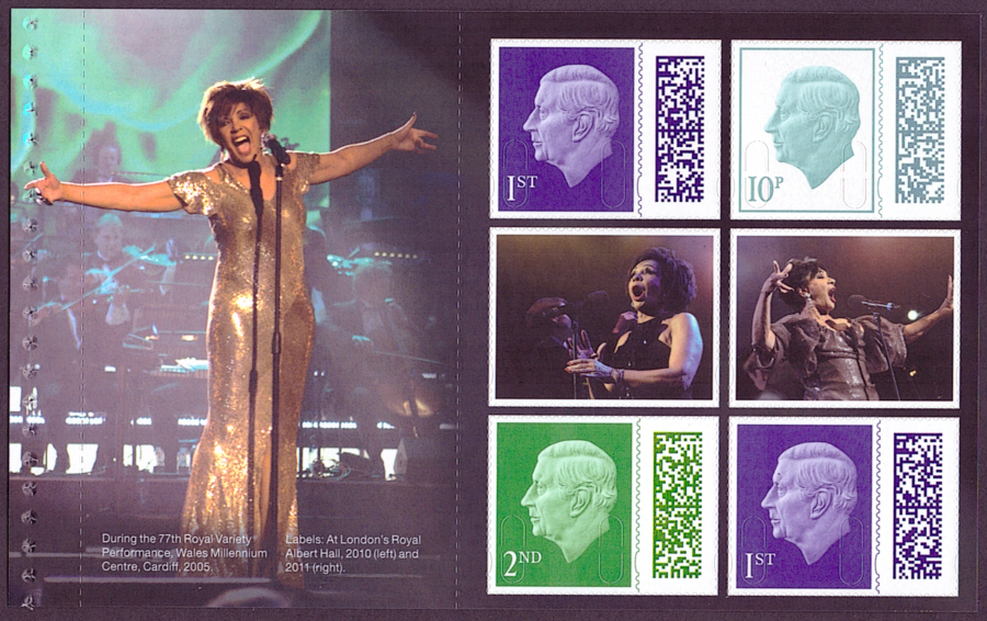 (image for) Pane DP633 from 2023 Dame Shirley Bassey Prestige Booklet