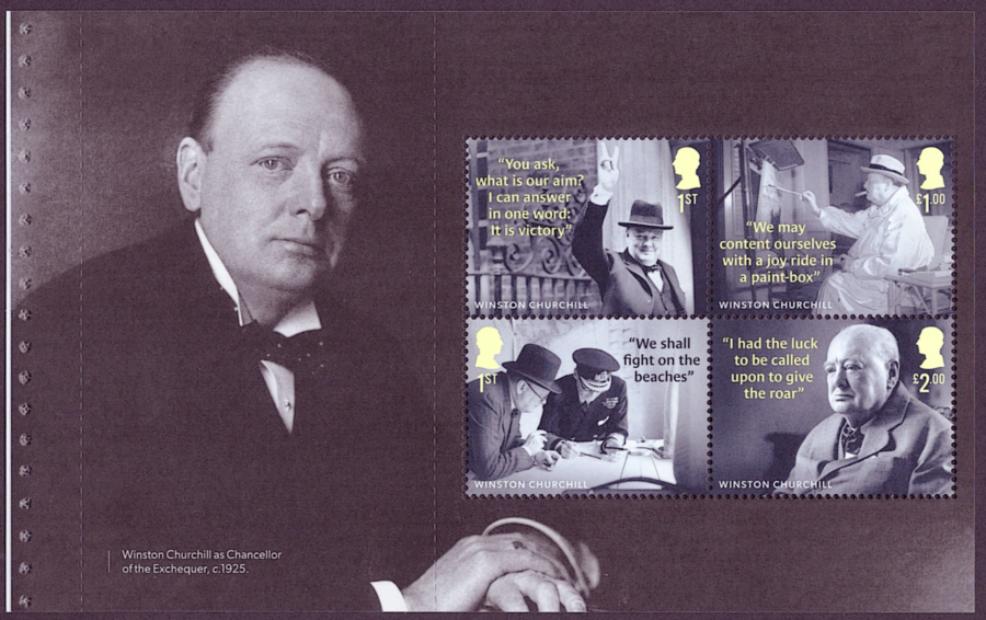 Pane DP657 from 2024 Winston Churchill Prestige Booklet (image for) Pane DP657 from 2024 Winston Churchill Prestige Booklet