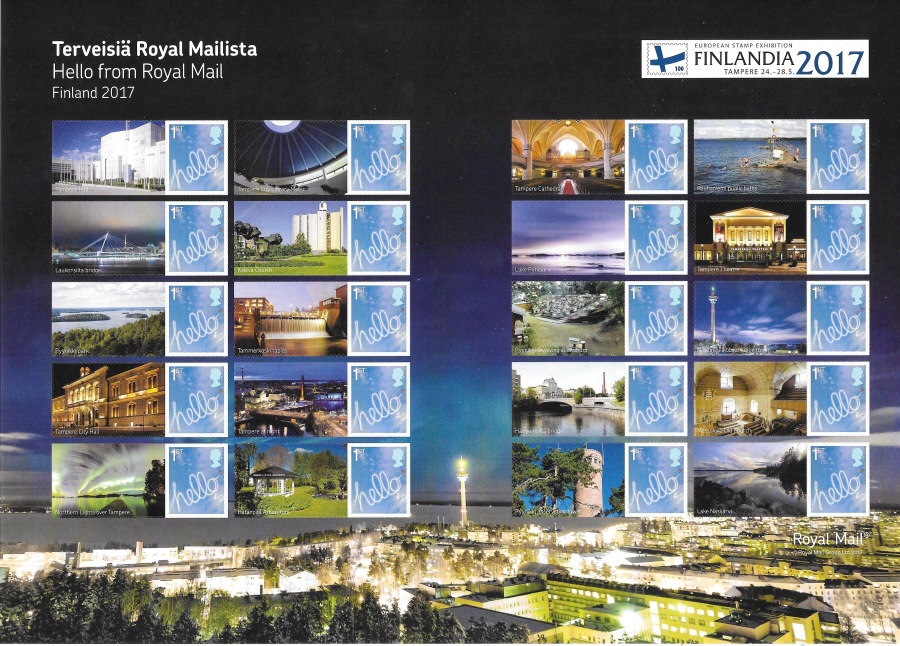 (image for) LS105 2017 Finlandia Royal Mail Generic Smilers Sheet - Click Image to Close