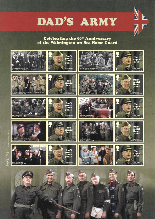 (image for) LS111 2018 Dad's Army Royal Mail Generic Smilers Sheet - Click Image to Close
