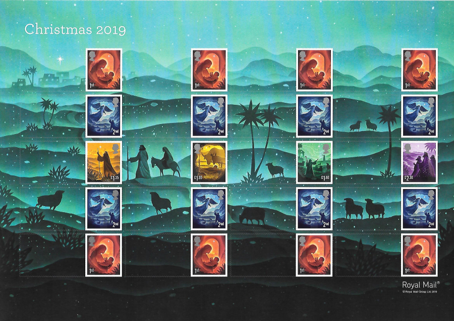 (image for) LS118 2019 Christmas Royal Mail Generic Smilers Sheet - Click Image to Close