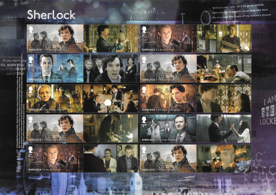 (image for) LS126 2020 Sherlock Royal Mail Generic Smilers Sheet
