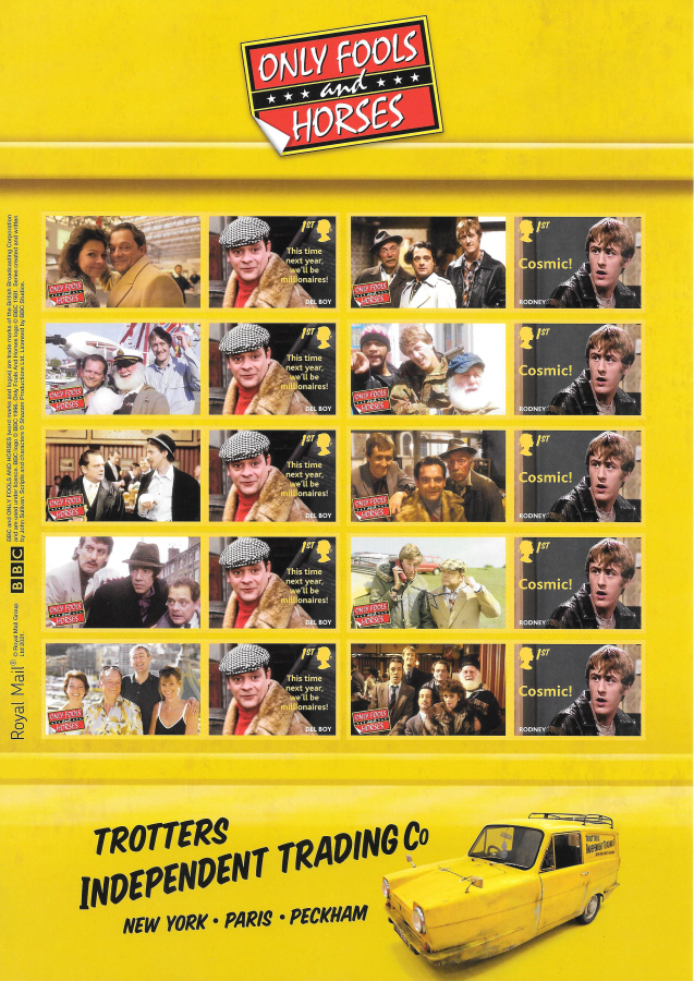 (image for) LS131 2021 Only Fools And Horses Royal Mail Generic Smilers Sheet - Click Image to Close