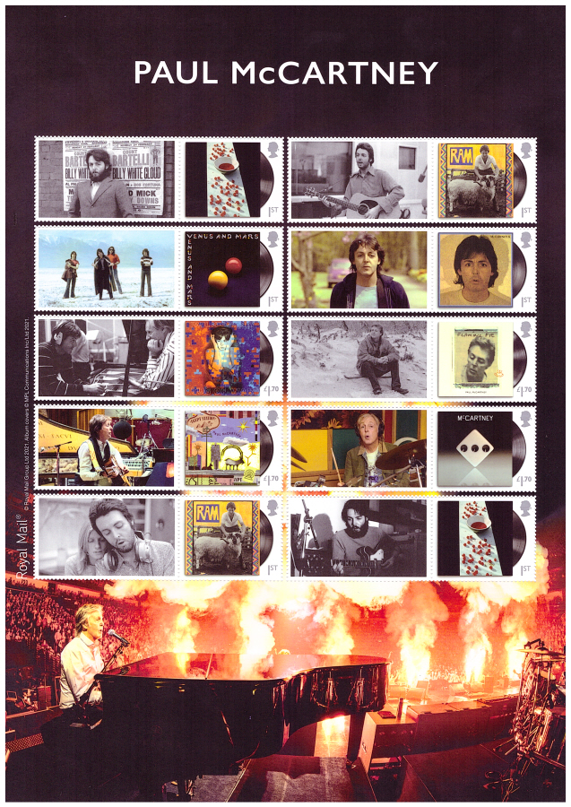 (image for) LS132 2021 Paul McCartney Royal Mail Generic Smilers Sheet - Click Image to Close