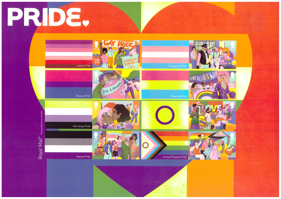(image for) LS142 2022 Pride Royal Mail Generic Smilers Sheet