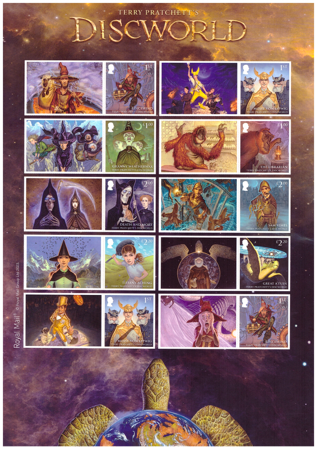 (image for) LS154 2023 Discworld Royal Mail Generic Smilers Sheet