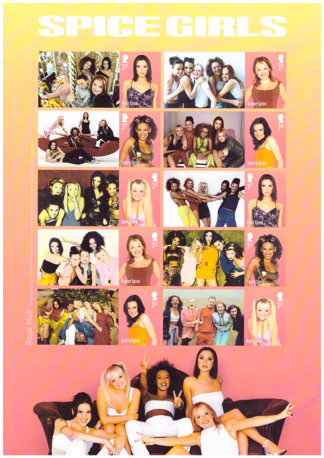 (image for) LS159 2024 Spice Girls Royal Mail Generic Smilers Sheet