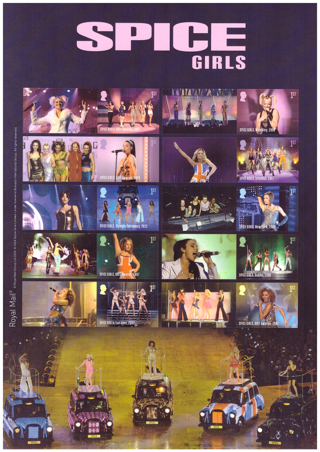 (image for) LS160 2024 Spice Girls Royal Mail Generic Smilers Sheet - Click Image to Close