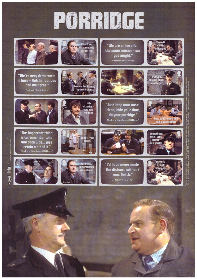 (image for) LS164 2024 Porridge Royal Mail Generic Smilers Sheet