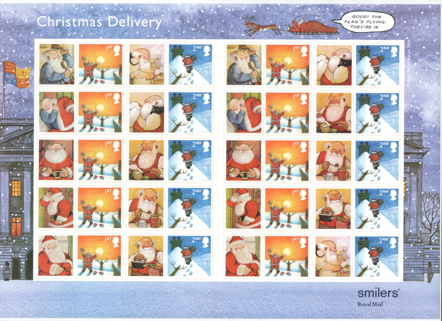 (image for) LS21 2004 "Christmas" Royal Mail Generic Smilers Sheet