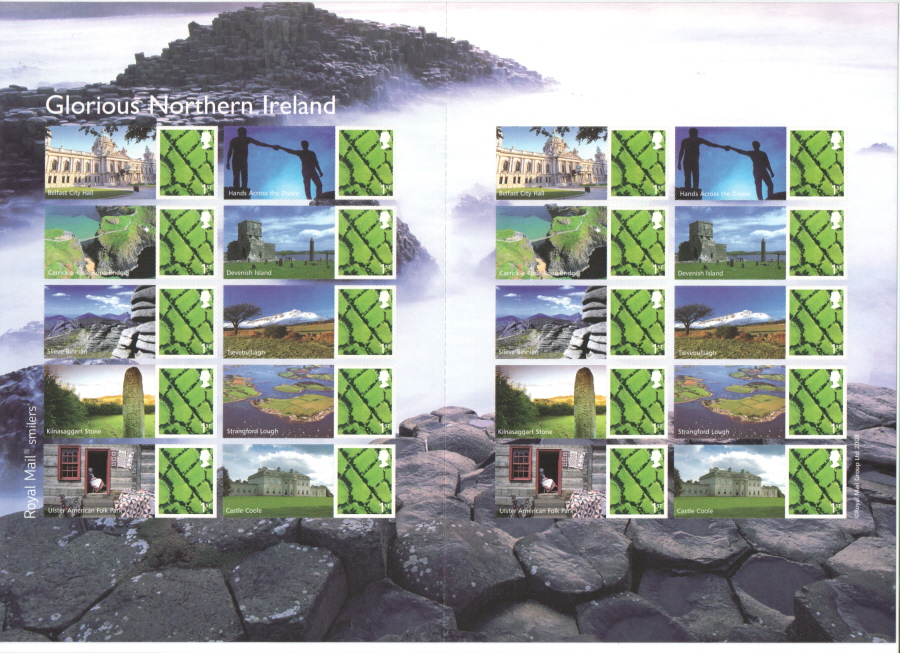 (image for) LS46 2008 Glorious Northern Ireland Royal Mail Smilers Sheet - Click Image to Close