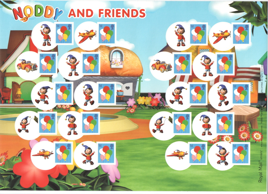 (image for) LS53 2008 Noddy And Friends Smilers For Kids Sheet - Click Image to Close