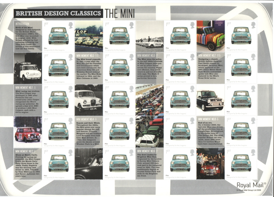 (image for) LS56 2009 Design Classics: The Mini Royal Mail Smilers Sheet - Click Image to Close