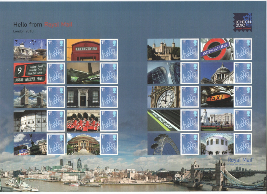 (image for) LS72 London 2010 Festival of Stamps Royal Mail Smilers Sheet