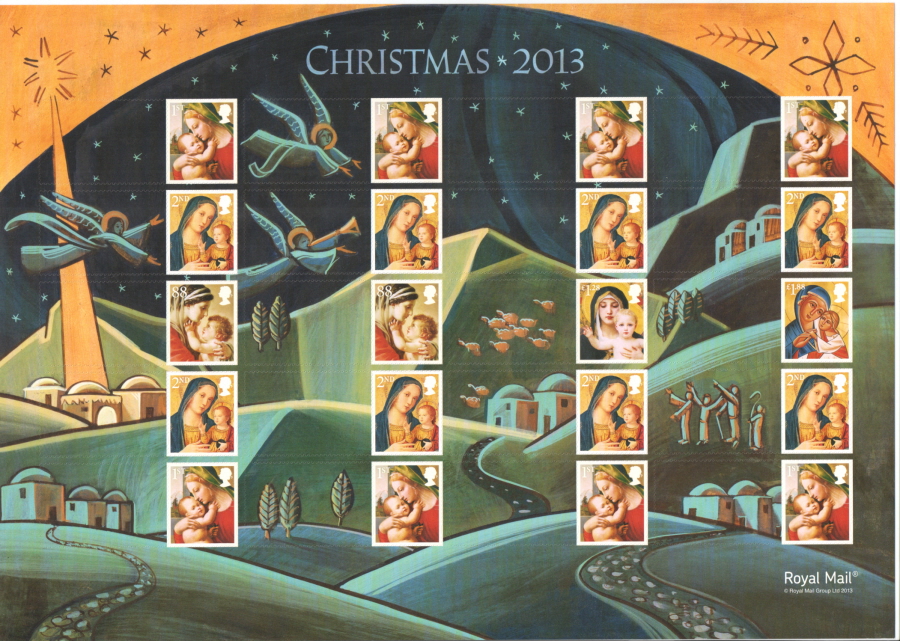 (image for) LS88 2013 Christmas Royal Mail Generic Smilers Sheet