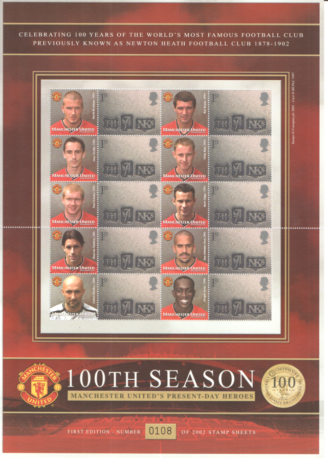 (image for) BC-003 2002 Manchester United 100th Season Business Smilers Sheet