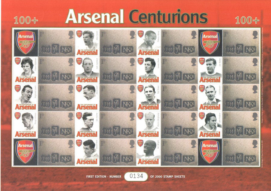 (image for) BC-009 2002 Arsenal Centurions Business Smilers Sheet