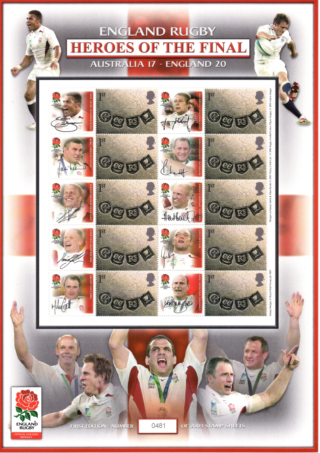 (image for) BC-022 2004 England Rugby Heroes of the Final (1) Business Smilers Sheet - Click Image to Close
