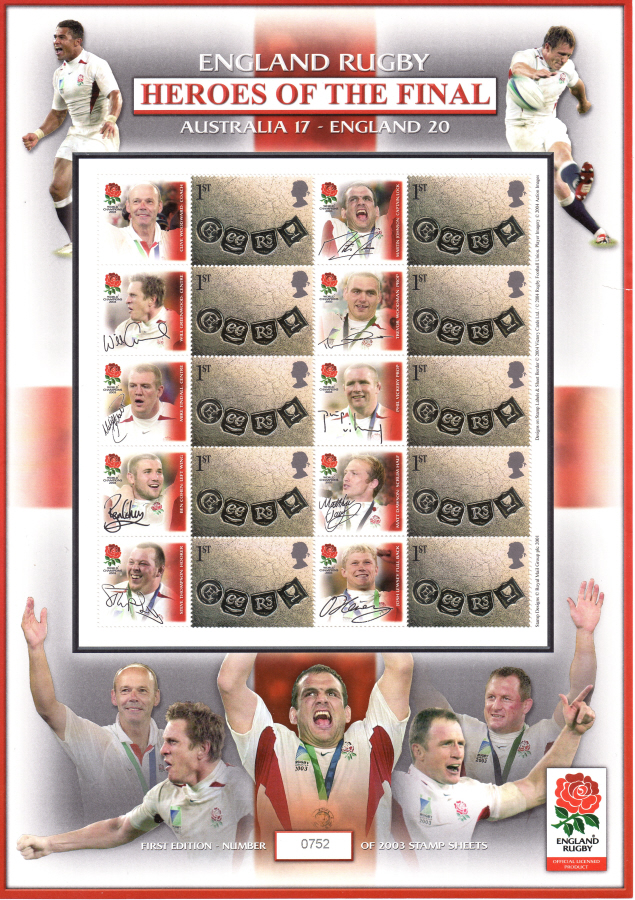 (image for) BC-023 2004 England Rugby Heroes of the Final (2) Business Smilers Sheet