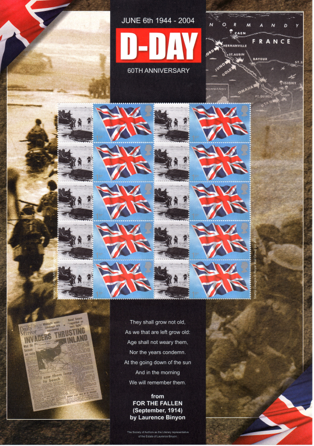 (image for) BC-024 2004 D-Day 60th Anniversary Business Smilers Sheet - Click Image to Close