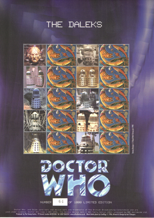 (image for) BC-027 2004 Doctor Who - The Daleks Business Smilers Sheet - Click Image to Close