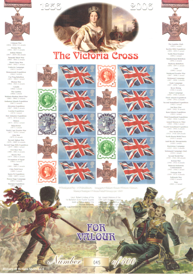 (image for) BC-080 2006 Victoria Cross History of Britain 4 Business Smilers Sheet