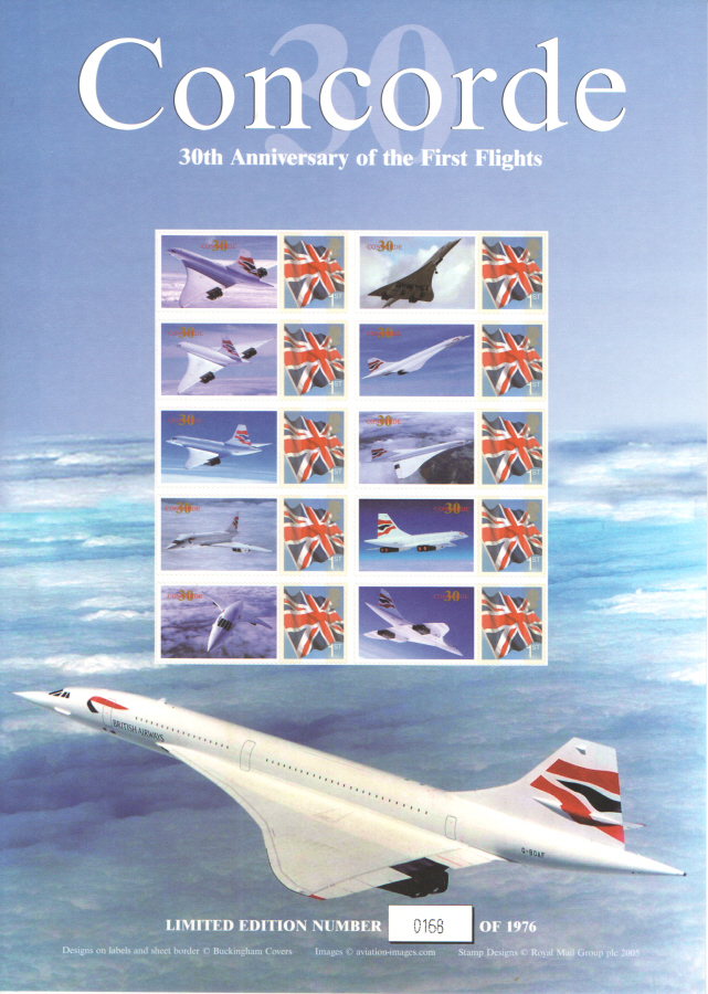 (image for) BC-084 2006 Concorde 30th Anniversary Business Smilers Sheet - Click Image to Close