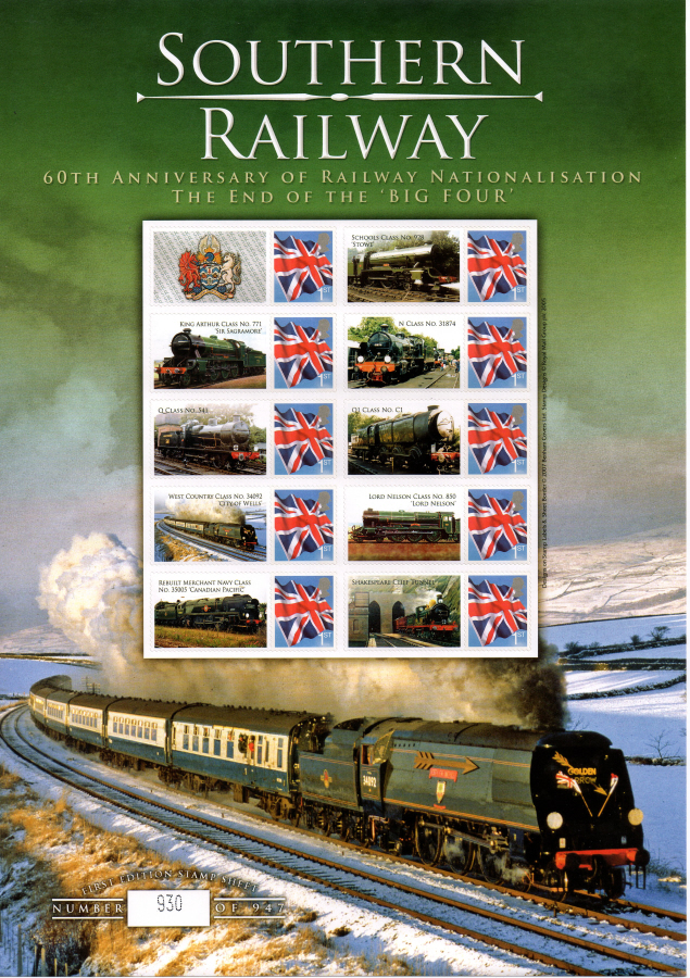 (image for) BC-114 2007 Southern Railway Business Smilers Sheet