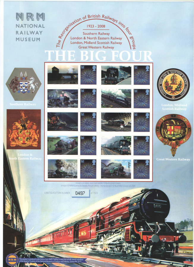 (image for) BC-126 2008 The Big Four National Railway Museum Business Smilers Sheet - Click Image to Close